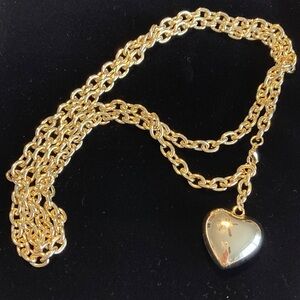 Gold Heart Pendant Necklace Treasure Jewels